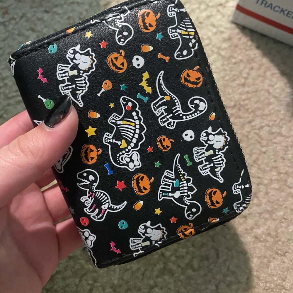 Halloween Print Wallet - Black